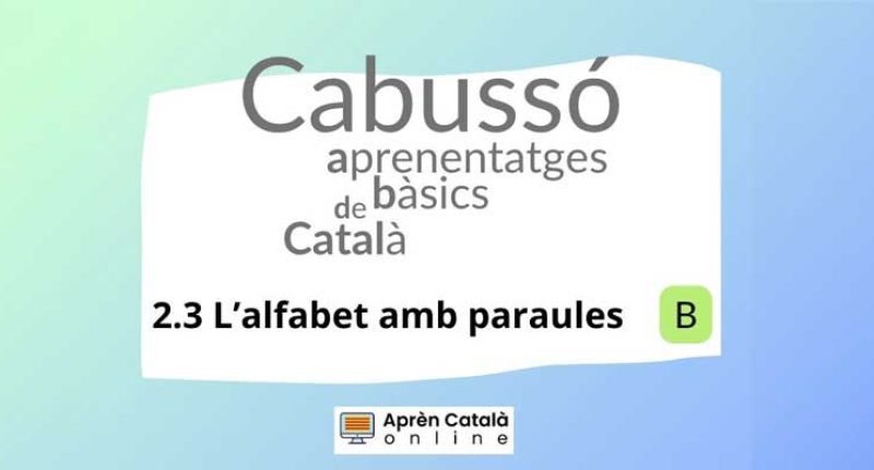 L'alfabet amb mots atípics
